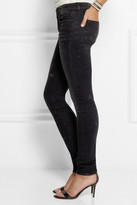 Thumbnail for your product : R 13 Distressed low-rise skinny jeans