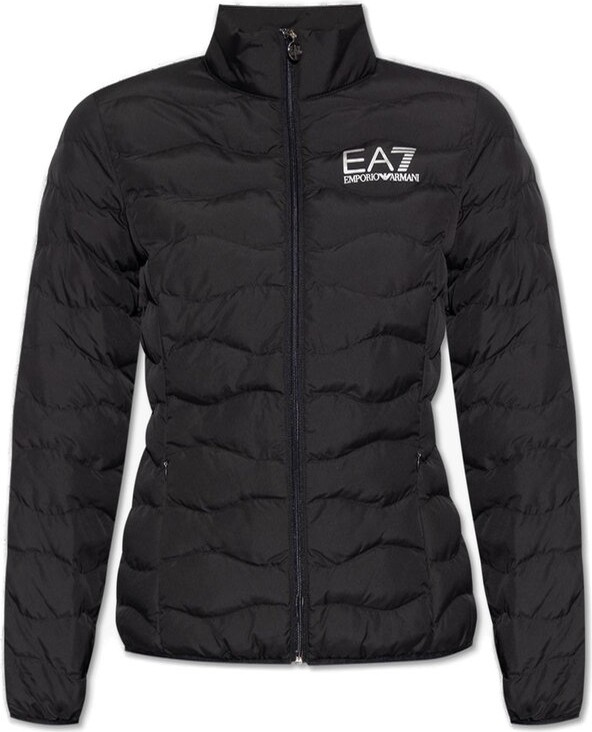 EA7 Emporio Armani Logo-Printed Zipped Padded Jacket