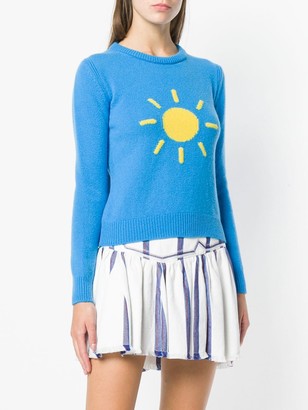 Alberta Ferretti crew-neck sunshine sweater