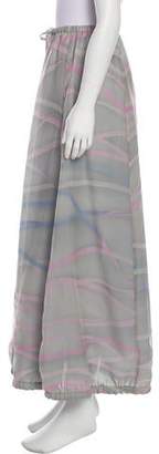 Giorgio Armani Silk Midi Skirt Grey Silk Midi Skirt