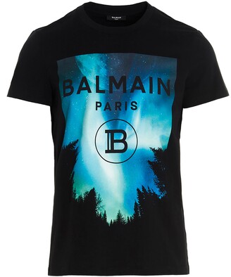 Balmain Logo Graphic Print T-Shirt - ShopStyle