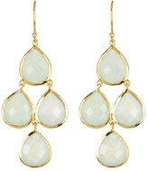 Thumbnail for your product : Argentovivo 18K Gold Plated Sterling Silver Aqua Chalcedony Drop Earrings