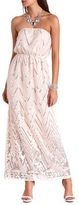 Thumbnail for your product : Charlotte Russe Strapless Chevron Sequin Maxi Dress