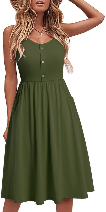 Knee length cotton summer dresses uk Clearance