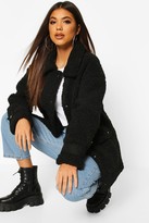 teddy faux fur trucker jacket