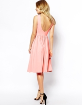 Thumbnail for your product : ASOS Midi Skater Dress with Scoop Back