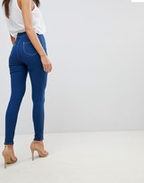 Thumbnail for your product : ASOS DESIGN rivington jeggings in flat blue wash