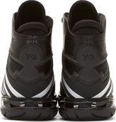Thumbnail for your product : Y-3 Black Leather Hayex High-Top Sneakers