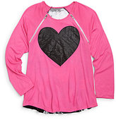 Thumbnail for your product : Flowers by Zoe Girl's Zipper Heart Top
