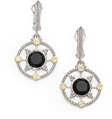 Thumbnail for your product : Judith Ripka White Sapphire, Black Onyx, Sterling Silver and 14K Yellow Gold Earrings