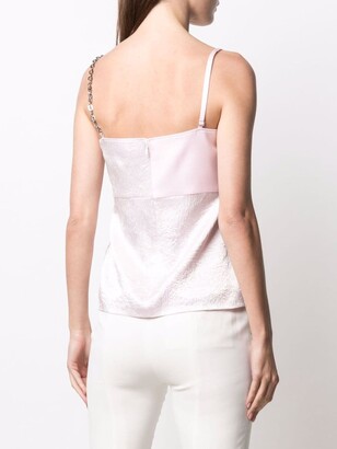 Givenchy Asymmetrical Strap Crinkle-Effect Top