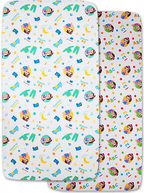 NoJo Ms Rachel 2-pc. Crib Sheet