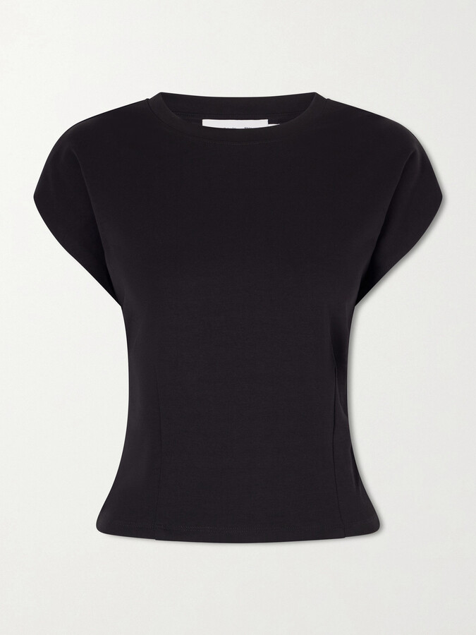 Proenza Schouler White Label Reeva Organic Cotton-jersey T-shirt - Black
