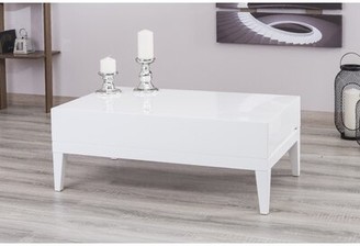 Brayden Studio Pilning Modern Coffee Table Color: White Lacquer