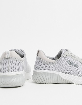 Xti lace up runner trainers in grey