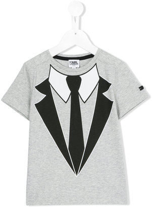 Karl Lagerfeld Paris tuxedo print T-shirt