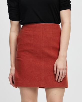 Marcs - Women's T-Shirts & Singlets - Sierra Felted Wool Mini Skirt - Size One Size, 8 at The Iconic