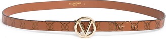 VALENTINO BY MARIO VALENTINO Baby Monogram Leather Logo Belt - Small