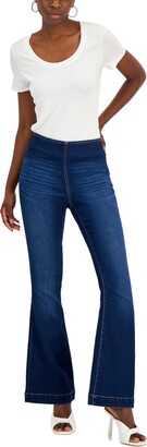 INC International Concepts Women's High Rise Pull-On Flare Jeans, Created  for Macy's - ShopStyle