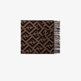 Thumbnail for your product : Fendi Brown Jacquard Knit FF Logo Scarf