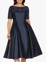 Thumbnail for your product : Adrianna Papell Tea Floral Embroidered Knee Length Dress, Midnight