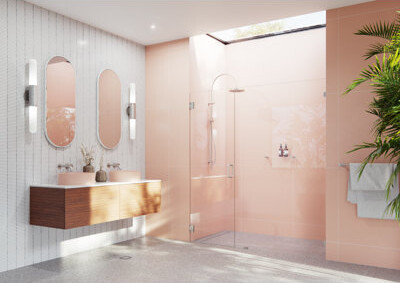 Glass Warehouse Illume 77 in. x 78 in. Fully Frameless Wall Hinge Shower Door