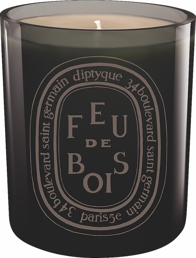 Diptyque Feu De Bois Medium Candle in Black