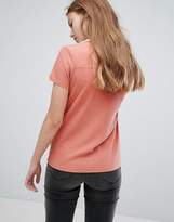 Thumbnail for your product : RVCA Polo Top With Contrast Collar And V Neck In Rib