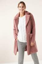 Thumbnail for your product : Next Womens Brown Long Teddy Borg Jacket