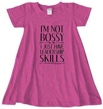 Urban Smalls Fuchsia 'I'm Not Bossy' Dress - Toddler & Girls