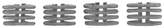 Thumbnail for your product : Maison Margiela Set of Silver Stacked Band Rings