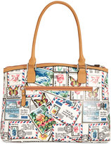 Thumbnail for your product : Giani Bernini Postcard Print Canvas Satchel, Created for Macy's