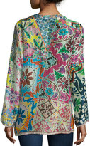 Thumbnail for your product : Johnny Was Revine Printed Silk Tunic, Petite