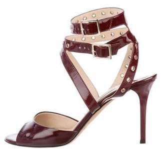 Jimmy Choo Patent Leather Embellished Sandals gold Patent Leather Embellished Sandals