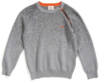 Armani Junior Boy's Zip Crewneck Sweater