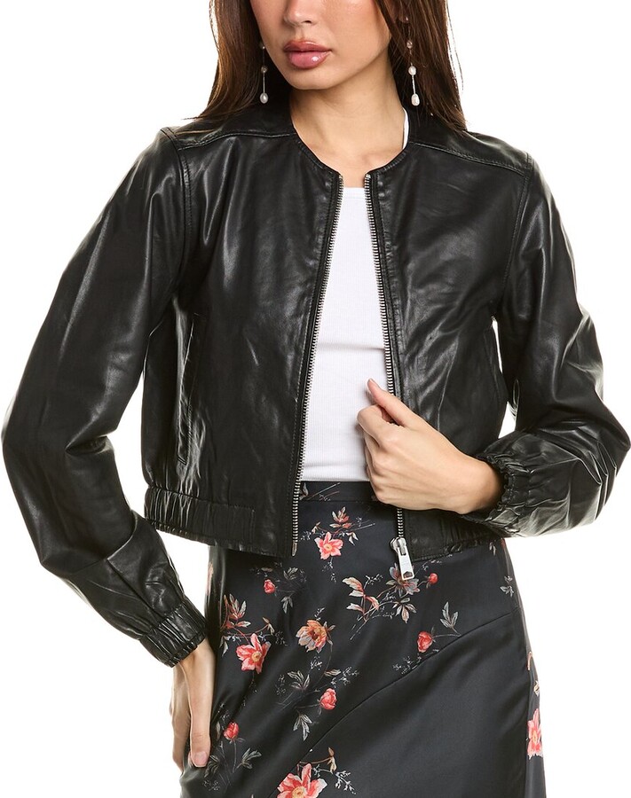 AllSaints Everly Leather Bomber Jacket