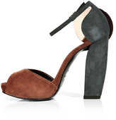 Thumbnail for your product : Pierre Hardy Suede Block Heel Sandal