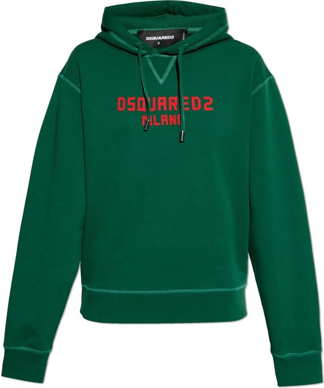 DSQUARED2 Logo Printed Drawstring Hoodie