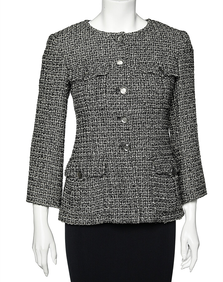 Chanel Pre Owned 1995 Collarless Tweed Jacket - ShopStyle