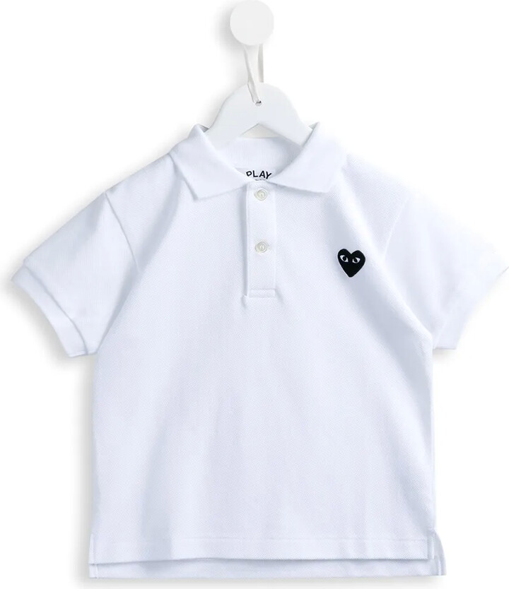 Comme Des Garçons Play Kids Heart Patch Polo Shirt