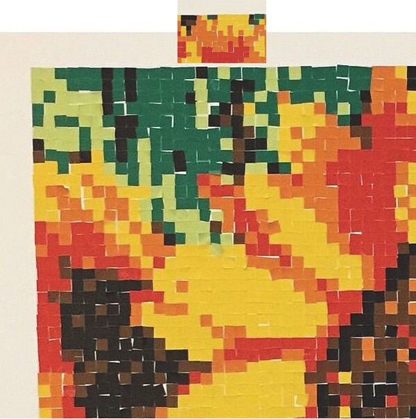 Stick Together StickTogetherSunflowerStickerMosaic,Projectis40”x36”