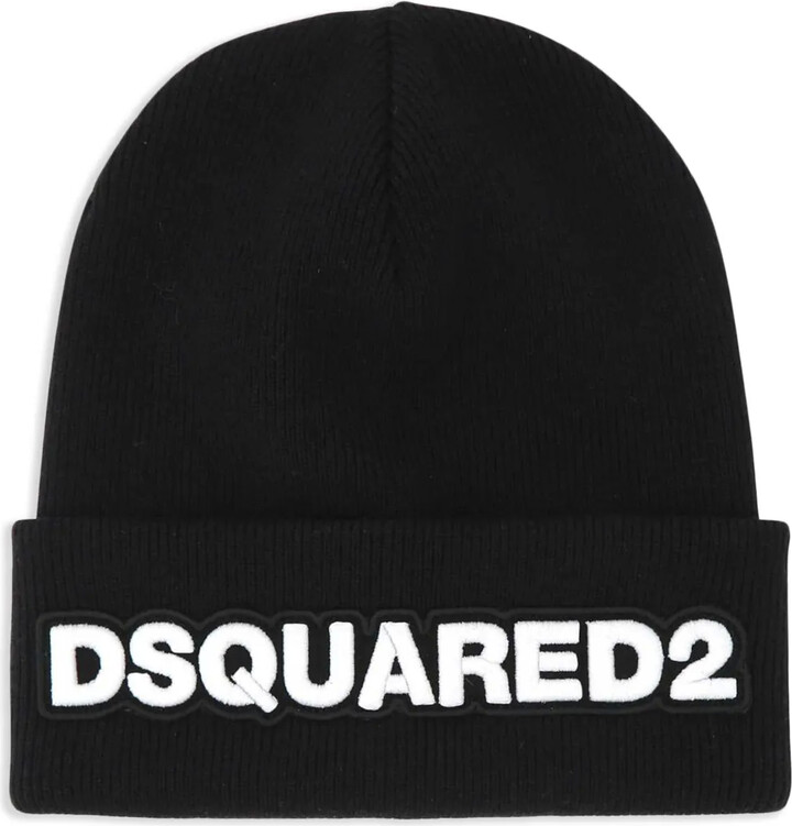 DSQUARED2 Logo-Appliqué Wool Beanie