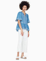 Thumbnail for your product : Kate Spade Indigo railroad top