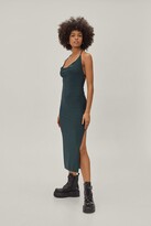 Thumbnail for your product : Nasty Gal Womens Recycled Strappy Slinky Midi Dress - Green - 12