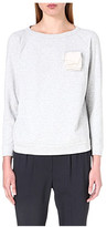 Thumbnail for your product : Brunello Cucinelli Pocket-square cotton-jersey sweatshirt