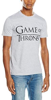 Game of Thrones Men's Logo T-Shirt, (Grey Marl)