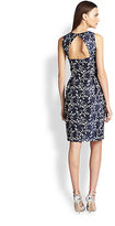 Thumbnail for your product : Kay Unger Floral Open-Back Jacquard Dress
