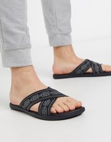 Thumbnail for your product : Dune logo detail sandal in black