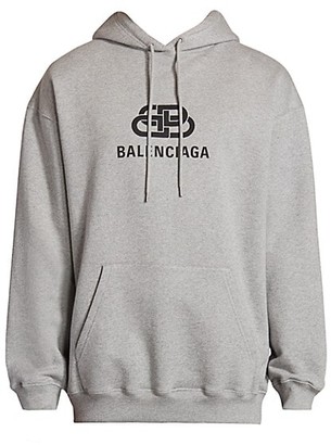 balenciaga logo hoodie grey