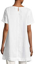 Thumbnail for your product : Eileen Fisher Short-Sleeve Organic Linen Dress
